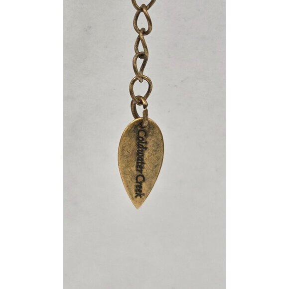 Coldwater Creek Multilayer Glass Beaded Necklace Abalone & Gold Tone Accents - Picture 2 of 7